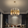 Luxury Villa Round Glass LED Chandelier Pendant Light